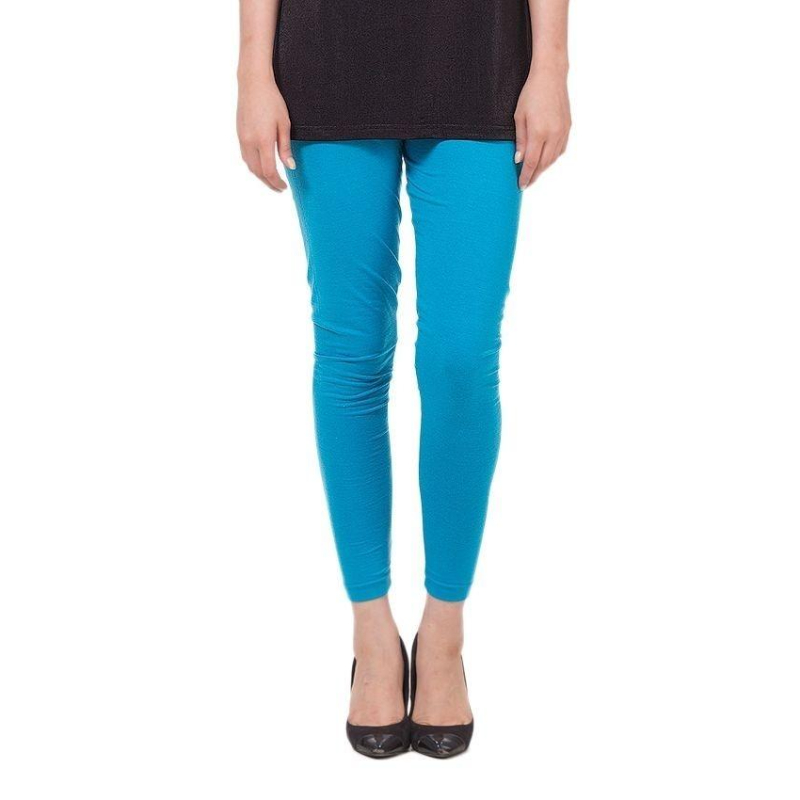 Blue Cotton Tights For Women (One Size)