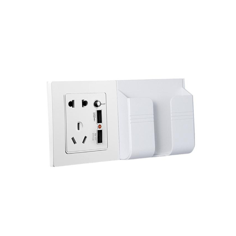 Concealed five-hole wall socket USB Switch Socket With Mobile Holder
