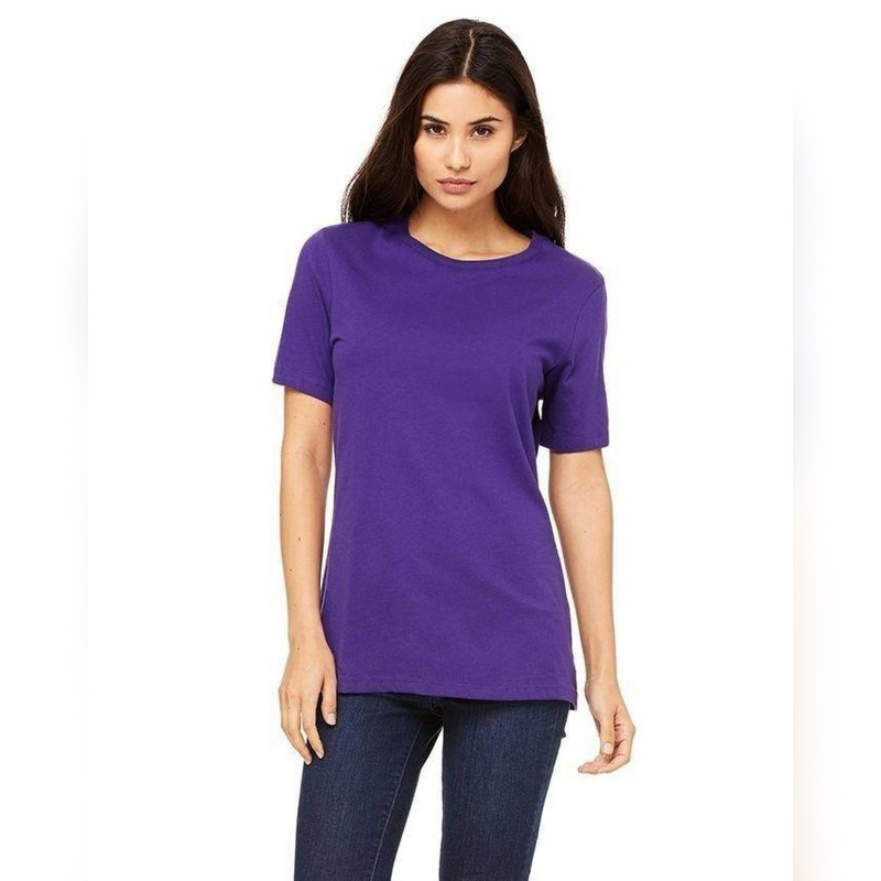Cotton Plain TShirt For Women - Purple