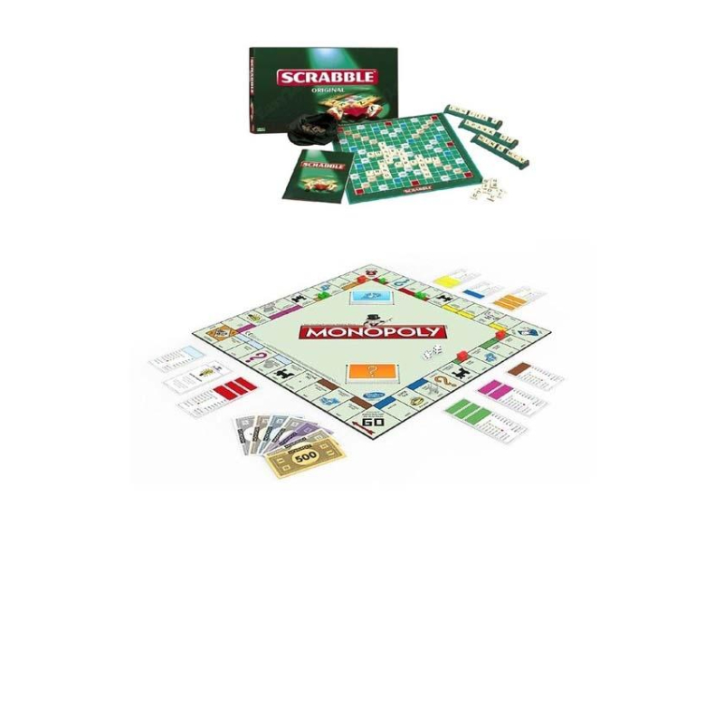 Pack of Board Games - Monopoly & Scrabble