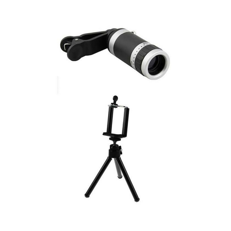 Pack of 2 - 8X Zoom Mobile Camera Lens With Tripod Stand