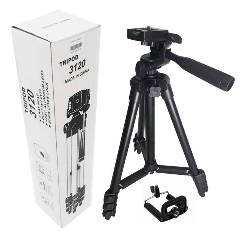 3120 Portable Lightweight 4 Sections Tripod For Mobile and Camera
