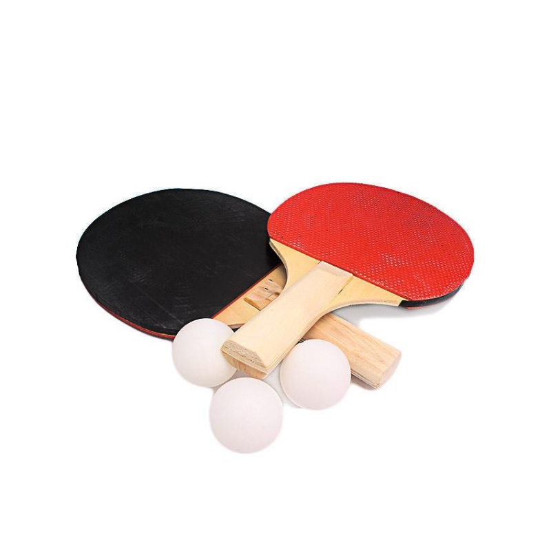 Table Tennis Racket With 3 Balls - Red and Black