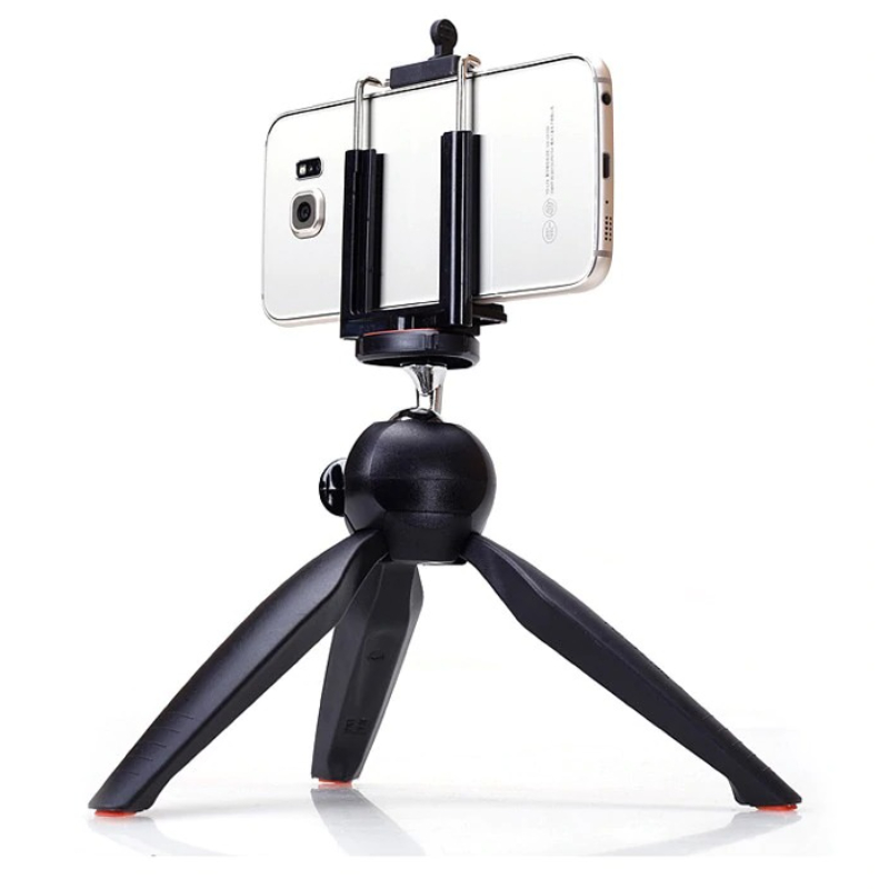 Tripod Stand With Phone Holder Clip For Mobile And Cameras
