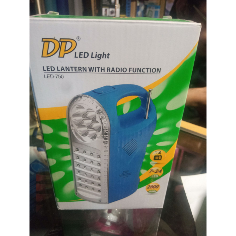 led light with fm radio DP-750 (New Arrival)