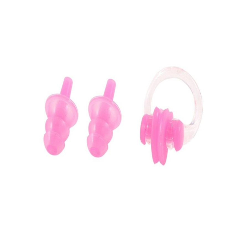 Nose clip silicone ear plugs set for swimming