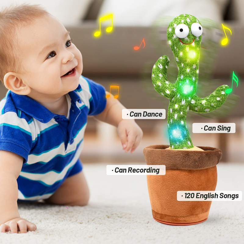 Portable Twisting Music Song Dancing Cactus Toy Room Decoration Holiday Gift