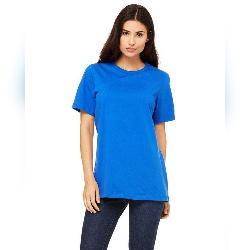 Plain Cotton TShirt For Women - BLue