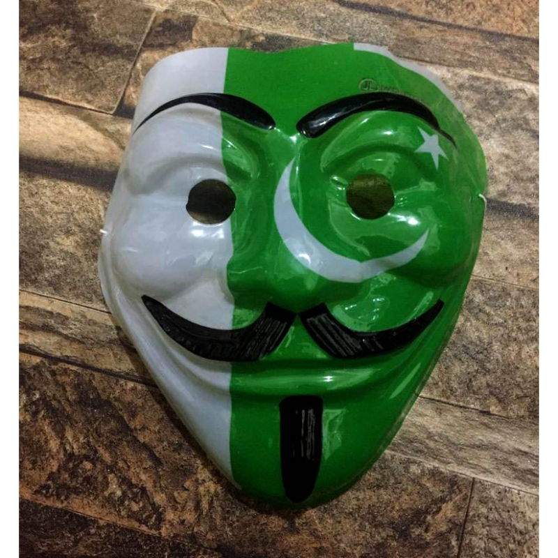 Pakistan Flag Vendetta Mask Soft For Kids