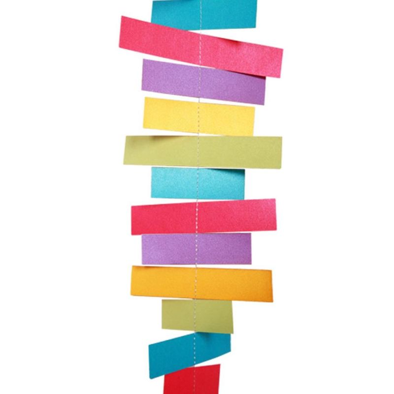 Hanging Rectangular Paper Streamer Banner For Wedding, Birthday Parts & Other Occasions - Random Color