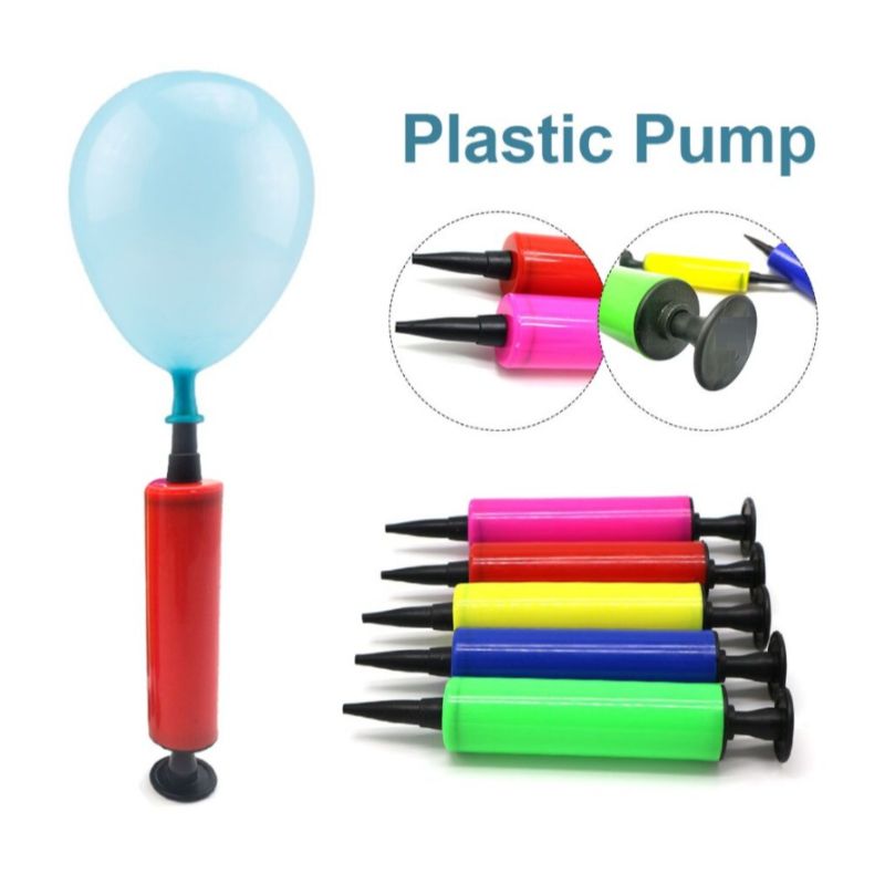Random Color - Portable Mini Balloon Pump Hand Push Air Inflator, Handheld Balloon Air Inflator Pump