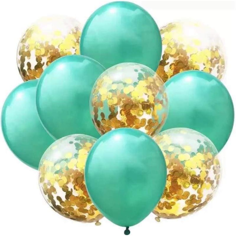 8 Pieces Party Balloons Set, Metallic Balloons, Confetti Balloons for Party Wedding Birthday Decoration