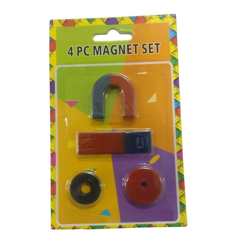 Pack of 4 - Different Shaped Mini Magnets for School Educational Teaching Projects