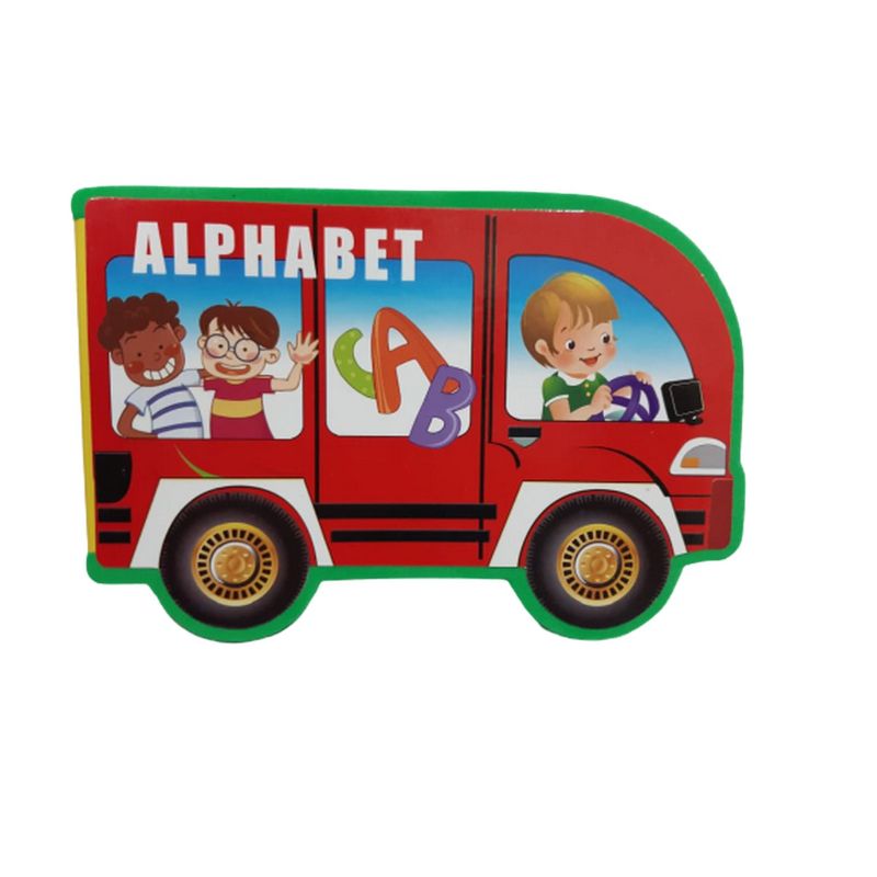 Vehicle Shaped Foam Alphabets Book With Pictures - Kids Foam Book 6.5 x 4.5 inch, Learning Foam Book For Kids - Large