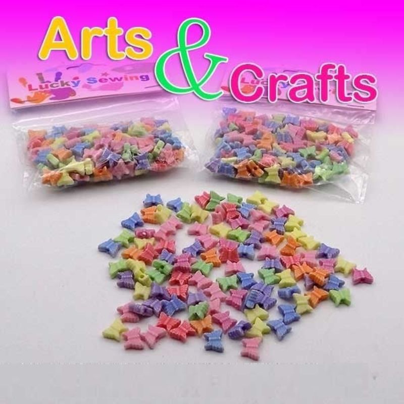 Pack of 300 - Random Color & Design Beads For Arts & Crafts And Jewelry Making