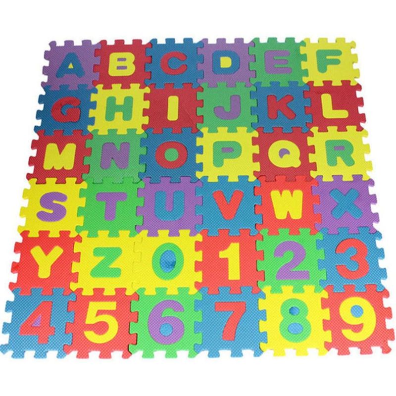 Pack Of 36 - Alphabet & Number Puzzle Play & Flooring Mat For Children & Toddlers