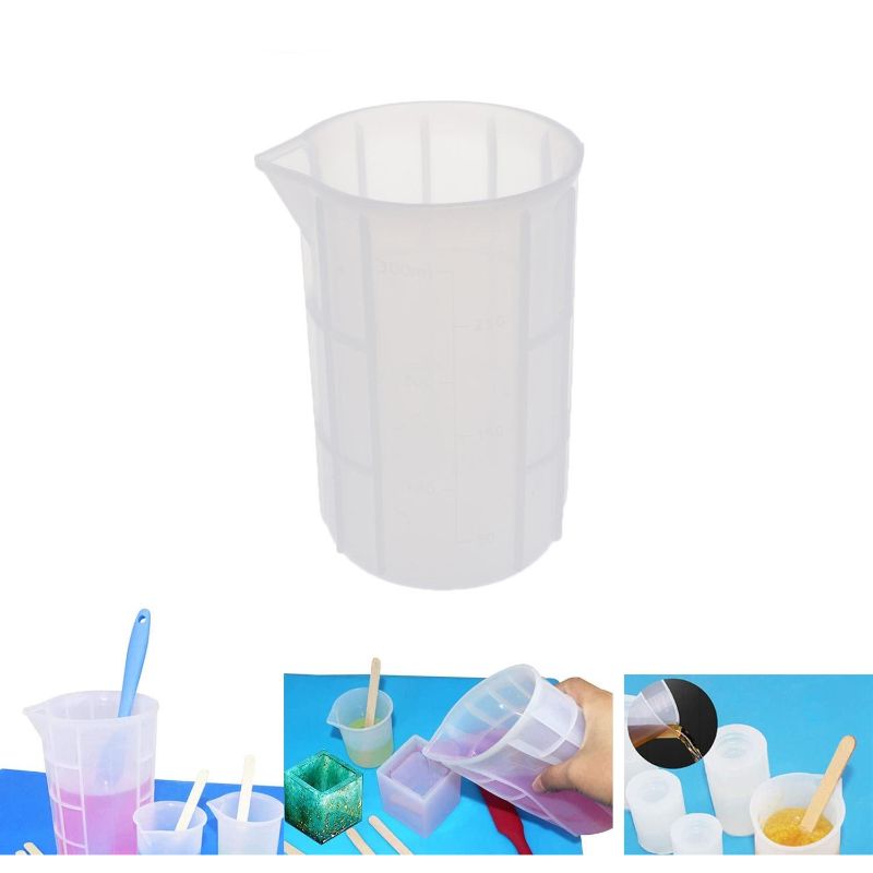 Silicone Resin Mixing Cup, Silicone Measuring Cups for Resin Mixing, Resin Crafts Project