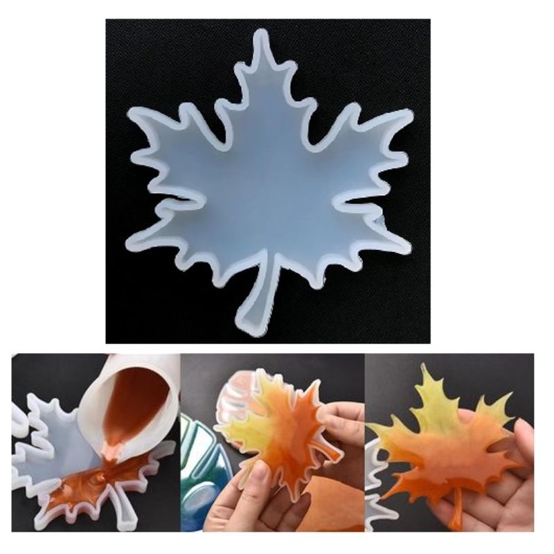 DIY Silicone Maple Leaf Shaped Coaster Resin Mold, Resin Moulds, Maple Leaves Epoxy Resin Casting Mold, Resin Molds, Mini Maple Leaf Resin Epoxy Jewelry Mold, Keychain Mold