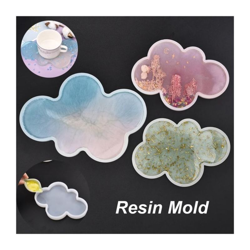 Clouds Shape Coaster Silicone Resin Mold Irregular Shaped Coaster Molds Irregular Epoxy Slice Molds Silicone Large Coaster Resin Mould Crystal Epoxy Resin Molds Irregular Coaster Tray Resin Moulds