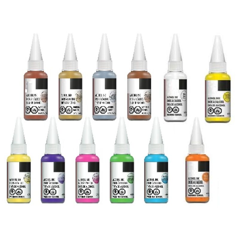 Pack of 12 - Random Color Alcohol Inks, Epoxy Resin Alcohol Inks, Epoxy Resin Paint, Alcohol Ink Art
