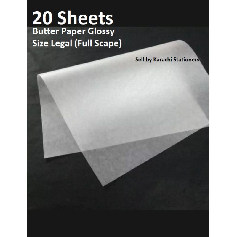 Butter Paper Glossy (Pack of 20 sheets) Full Scape Size