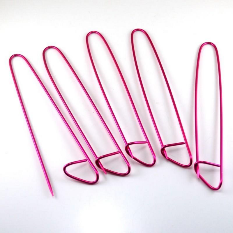 5 pieces Aluminum Knitting Crochet Locking Stitch holders Different Sizes Needle Clip Markers Holder Sewing Accessories Weaving tools ENGLAND-KS