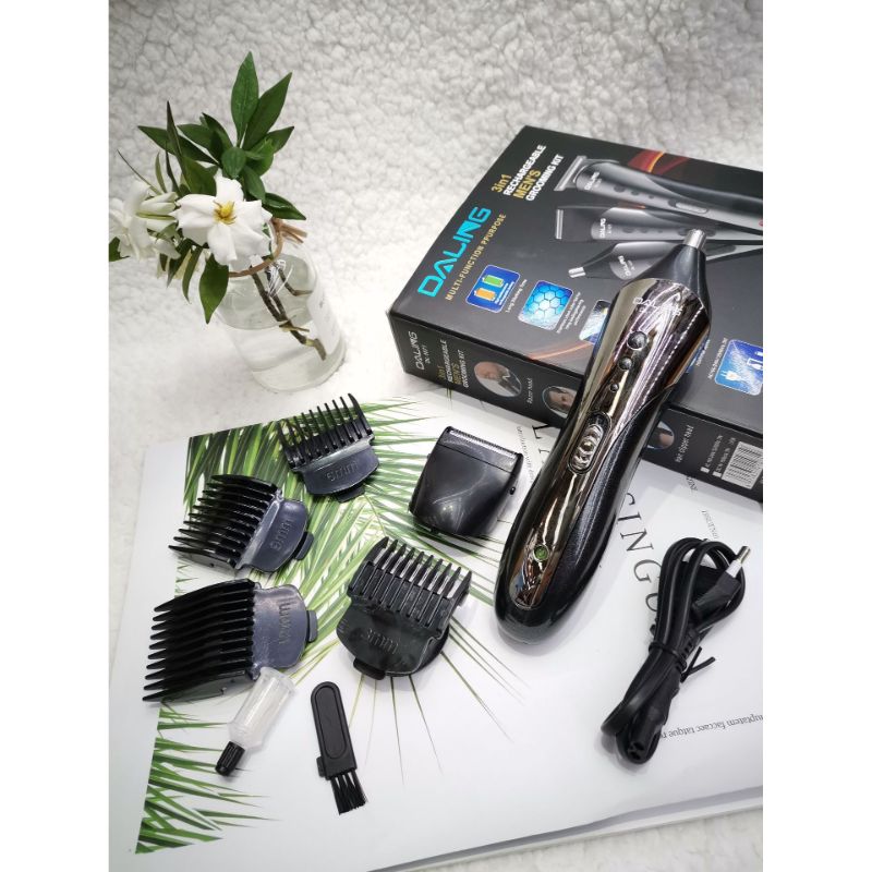 DALing HAIR CLIPPER AND TRIMMER FOR MEN KM 1071 3 IN 1 MULTIFUNCTIONAL , SHAVER, NOSER, TRIMMER