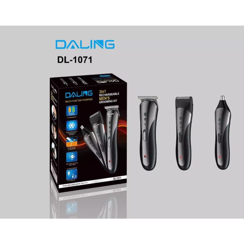 Dl-1071- 3 in 1 Professional Rechargeable Hair Clipper Trimmer & Shaver