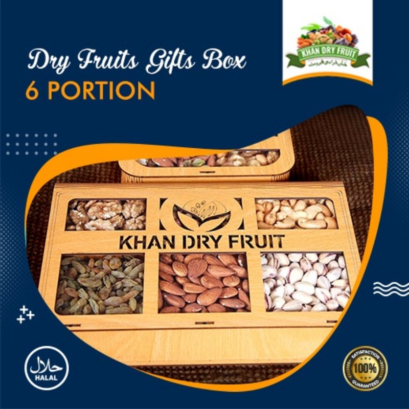 Dried Fruit Gifts Boxes, dry Fruit Basket 6 Portion