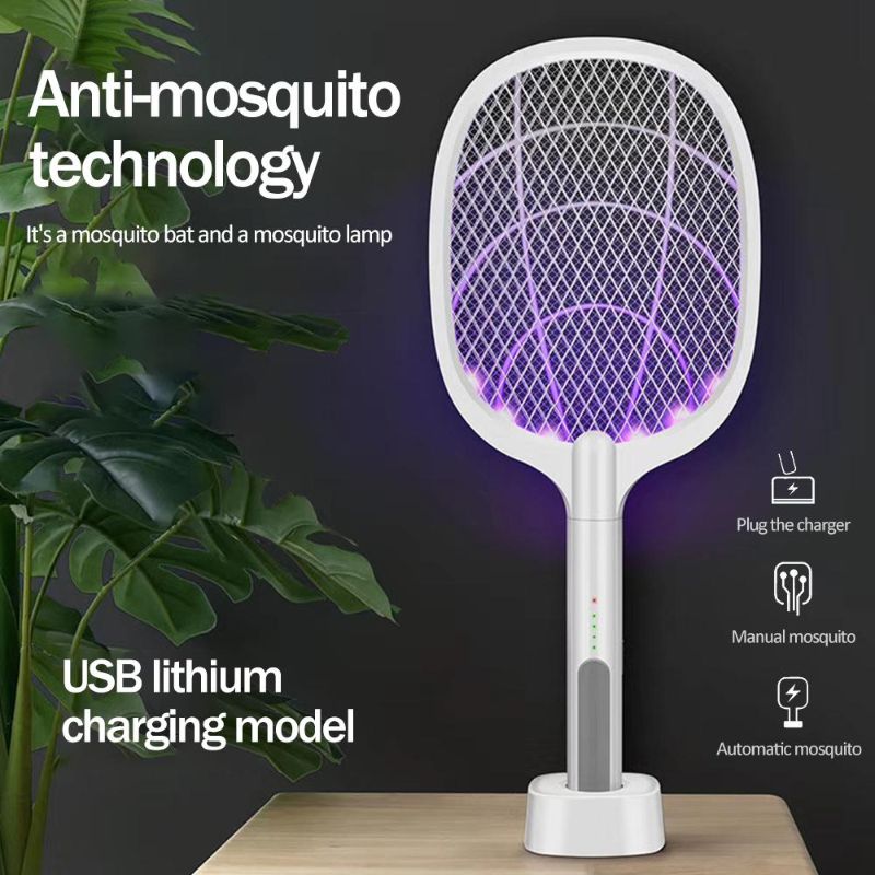 Electric Zapper Swatter with Night Mosquito Killing Lamp (2 in 1)