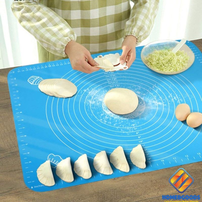 Non Stick Silicon Baking Matt/ Non slip Thickening Flour Rolling Scale Baking matt with Measurement Cooking Sheet Oven Liner 40x50 cm Kneading High Quality Dough pad Multicolor