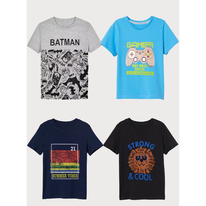 PACK OF 4 MIX BOYS T-SHIRTS
