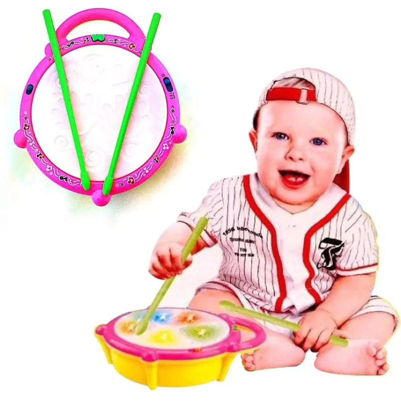 Battery Operated Musical Multi-Colored Flash Drum