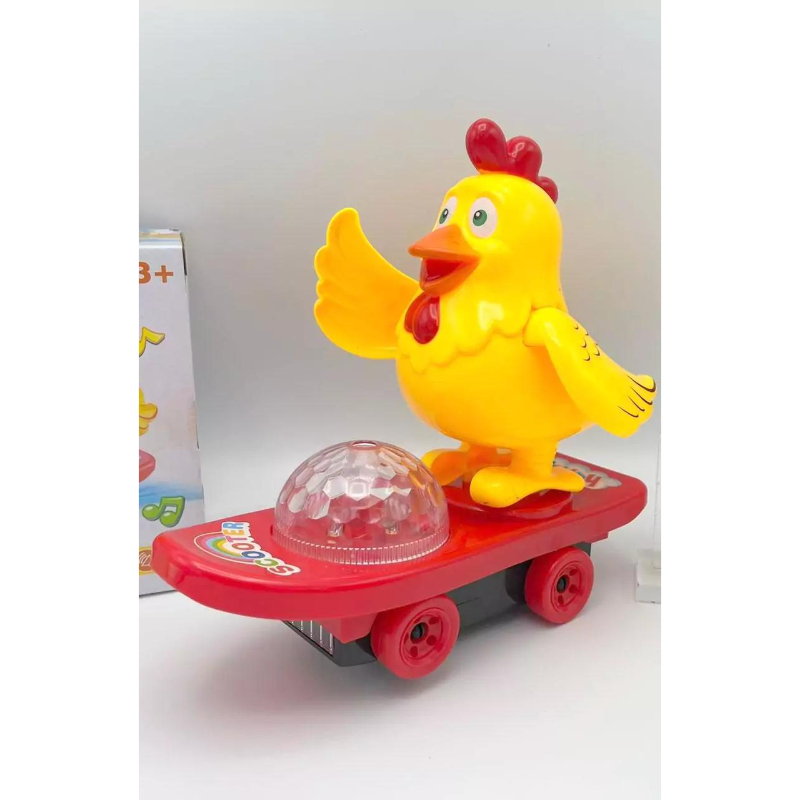 Hen on Skate Board musics and lights
