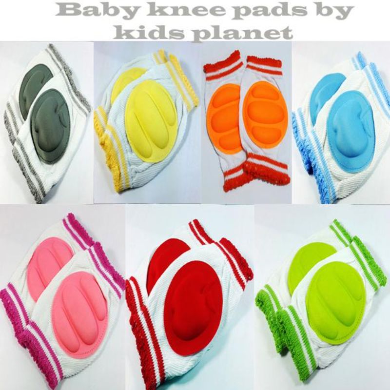 Adjustable Baby Knee pads Crawling Safety Protector  Blue pink grey green yellow red orange