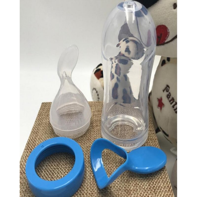 Baby Spoon Feeder Milk Bottle Silicone Squeeze Safe Pacifier