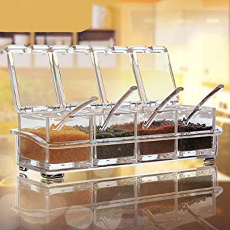 Crystal Four-in-one Spoon Seasoning Storage Box 1