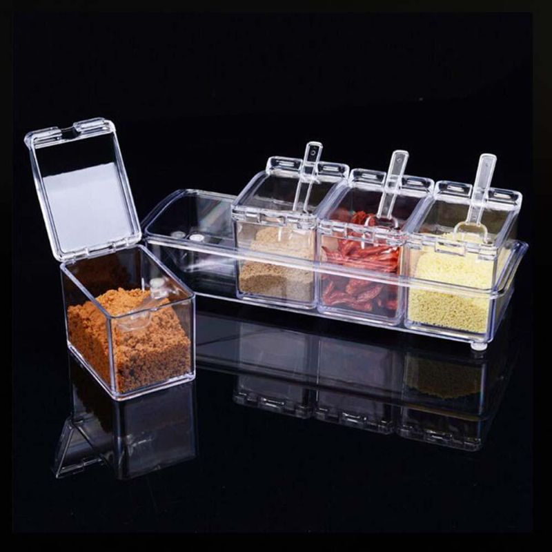 Crystal Four-in-one Spoon Seasoning Storage Box