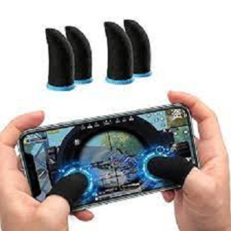 2 Pair = 4 Pubg & Free Fire Call of Duty Anti-Slip Thumb Sleeve, Slip-Proof Sweat-Proof Professional Touch Screen Thumbs Finger Sleeve