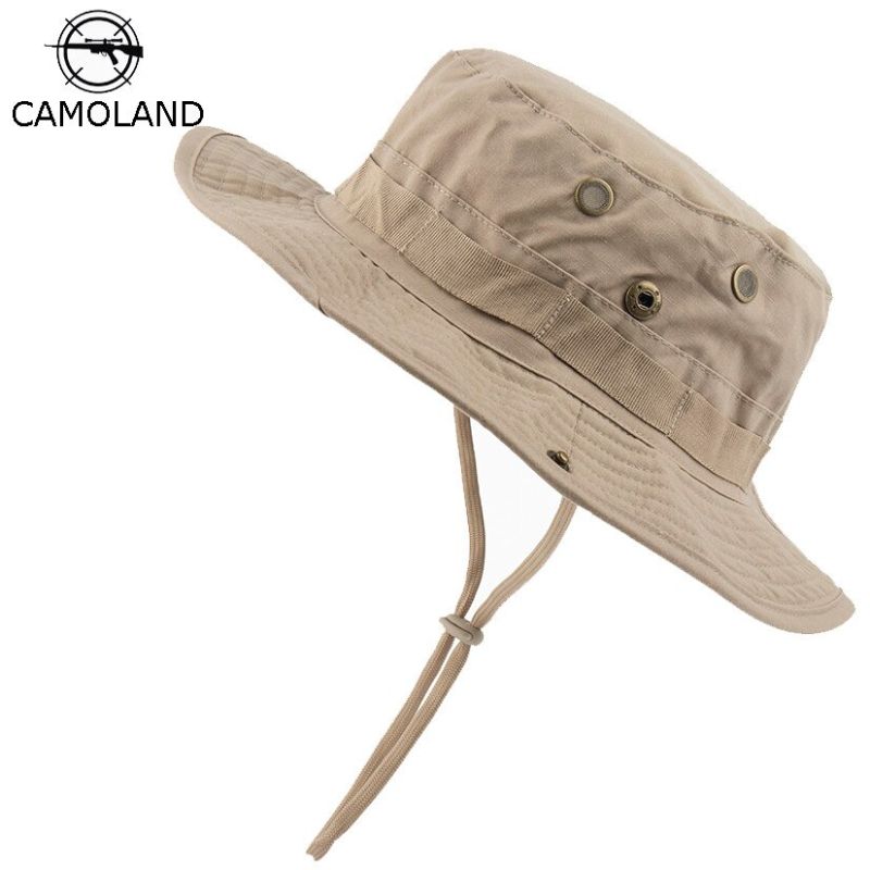 Waterproof Outdoor Wide Brim Sun Hat, Fishing Hiking Sun Boonie Hat for Men & Women