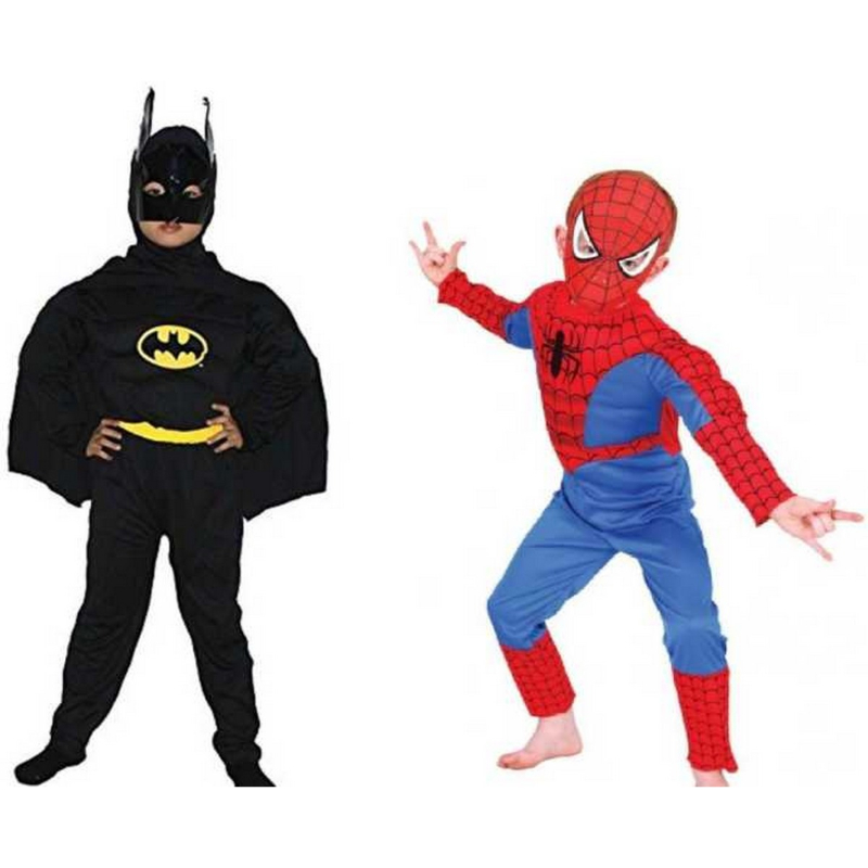 Pack Of 2 Spider Man + Batman Costumes