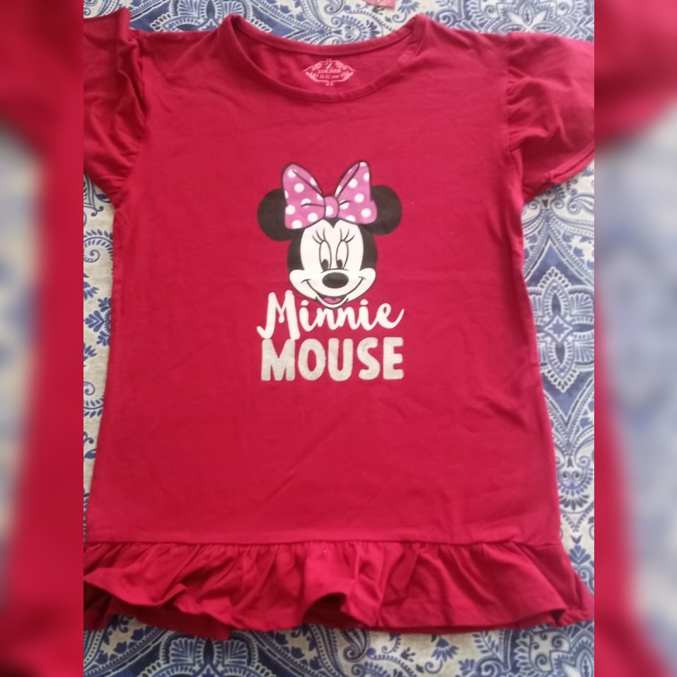 Expocity Brand Red Color Shirt Minie Mouse Design for Kids