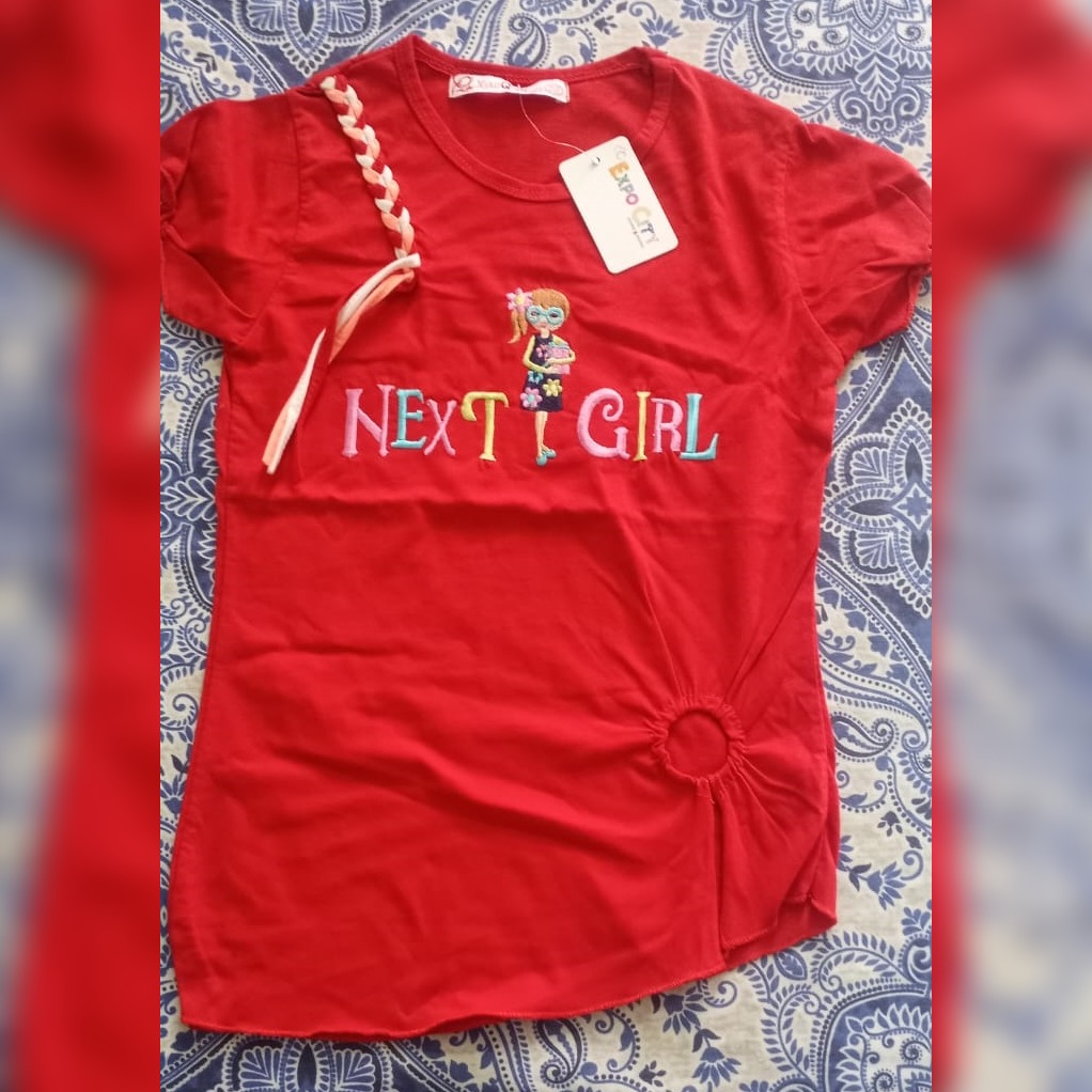 Expocity Brand Red Color Shirt Next Girl Design for Kids
