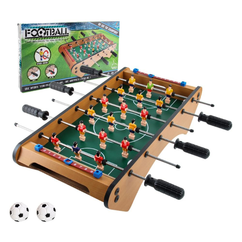 Mini Tabletop Football Table Portable Soccer Game Set With 2 Balls Score Keeper For Kids