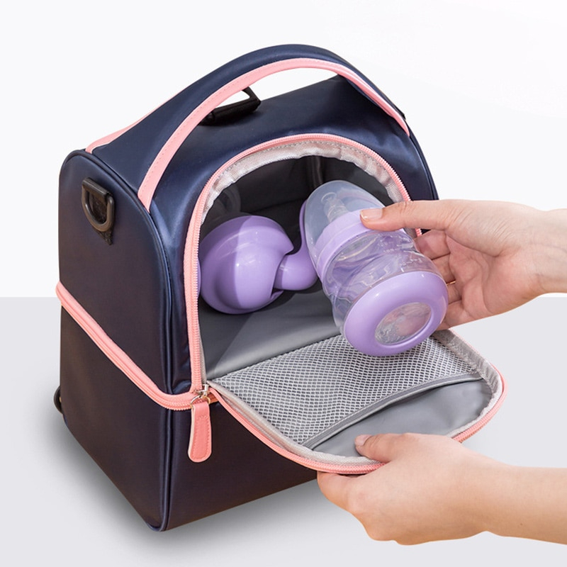 Double Layer Cooler Bag Mother Milk Preservation Picnic Camping Food Carrier Bag