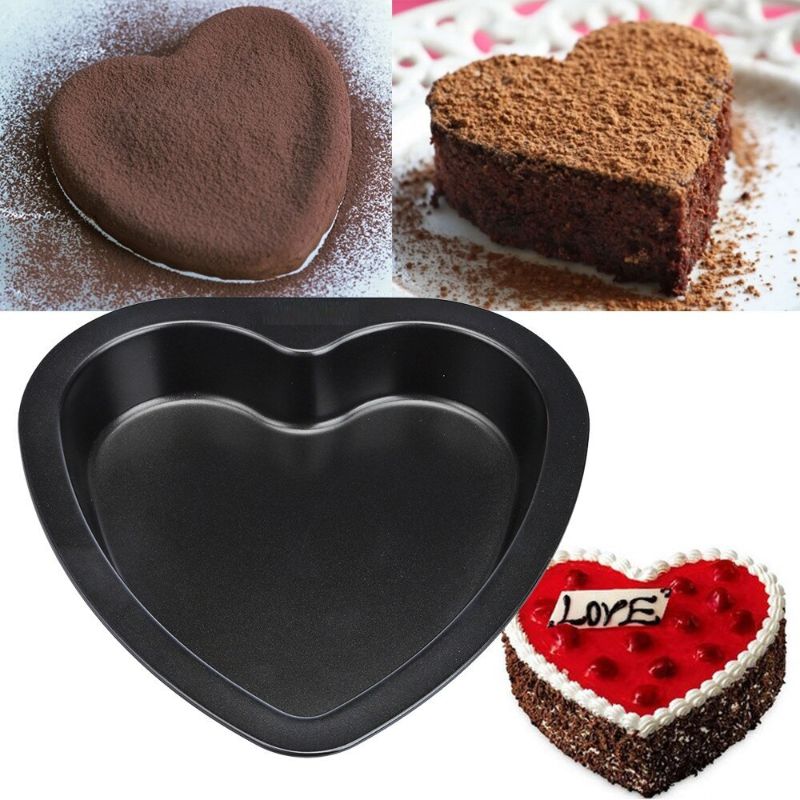 Heart-shaped Cake Mold Baking Carbon Steel Non Stick Bakeware Cake Pan kitchen Baking tools Oven Safe cake baking Pans