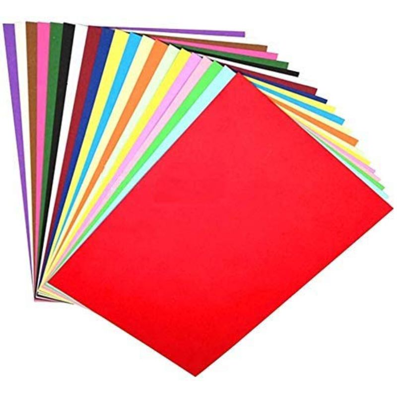 50 Pieces A4 Color Paper (5 Sheets of Each Color) for Art and Craft/Printing Purpose Multi Color Paper Thin Paper 10 Colors