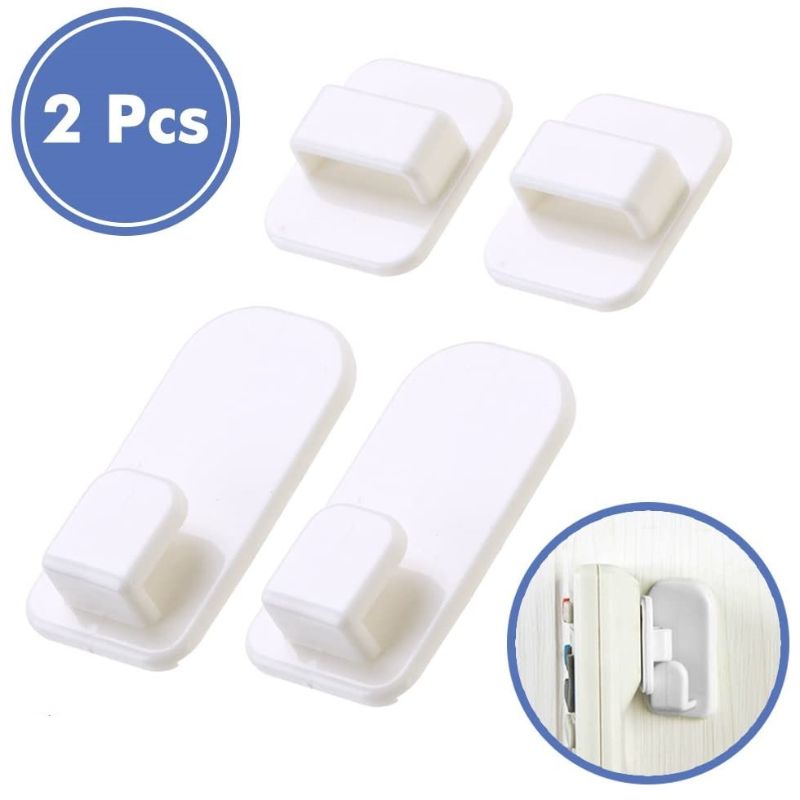 Pack of 2 - Super Adhesive Wall Hooks, TV AC Wall Remote Holder Hook, Controller Hook Remote Control Holder Wall Self Adhesive Hook
