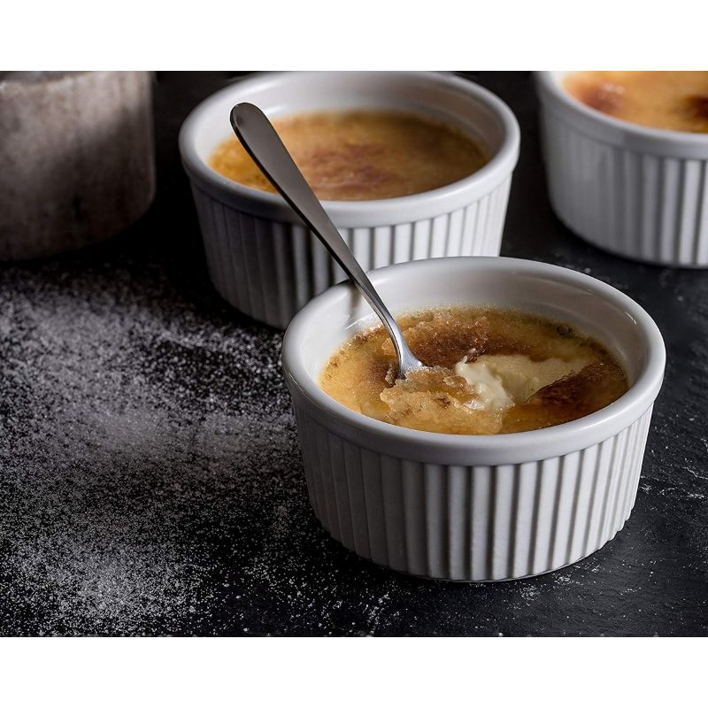 1 PC Oven Safe Porcelain White Ceramic Baking Ramekin Bowl for Fruit Serving Dessert Serving Custard Sauce Pudding Dipping Bowl