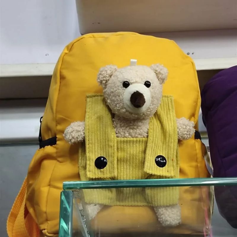 Yellow Color Bear Bag